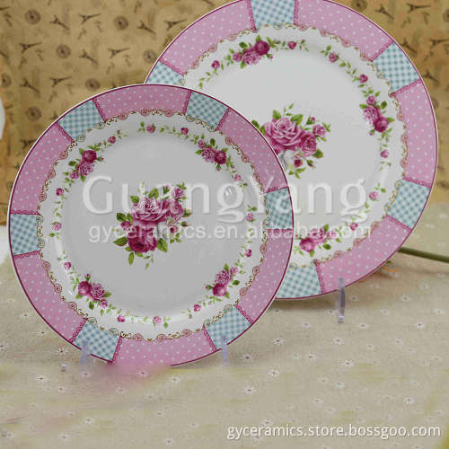 Eco-Friendly Stocked Customized Porcelain Plate